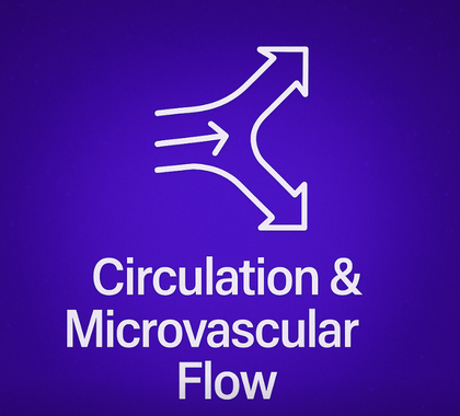 Circulation & Microvascular Flow frequency panel in the Genius Insight app